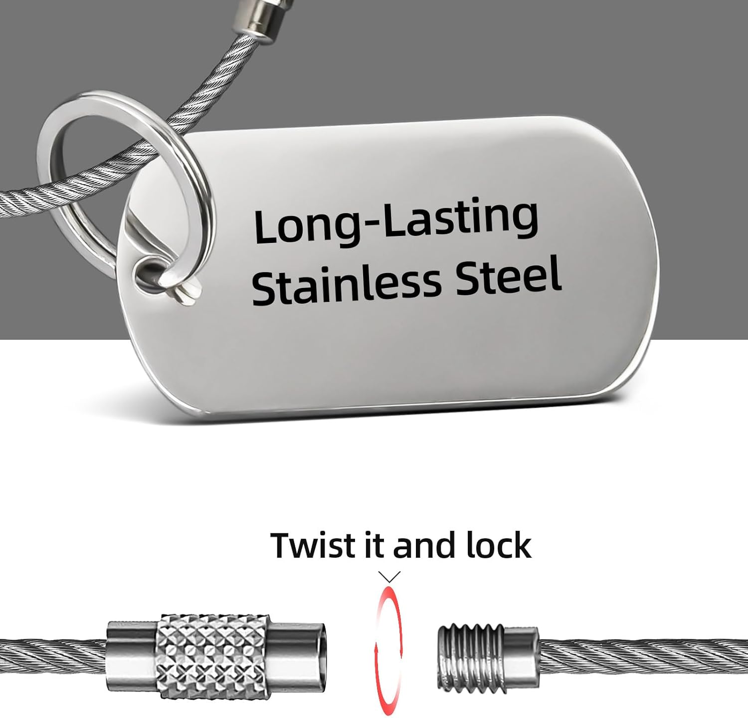 4 Pack Personalized Luggage Tags for Suitcases and Backpacks - Stainless Steel Metal Unique Custom Traval Bag Name Tags for Kids, Women, Luggage, Baggage, Cute and Funny - Bulk Set (4 Pack) - Image 4