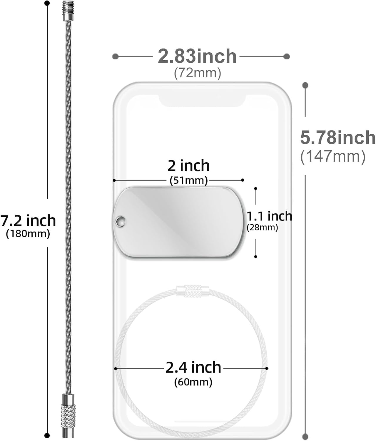 4 Pack Personalized Luggage Tags for Suitcases and Backpacks - Stainless Steel Metal Unique Custom Traval Bag Name Tags for Kids, Women, Luggage, Baggage, Cute and Funny - Bulk Set (4 Pack) - Image 6